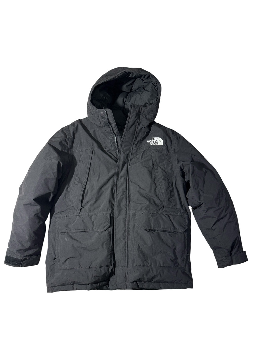 The North Face mens XL black 600 fill down McMurdo parka jacket EUC